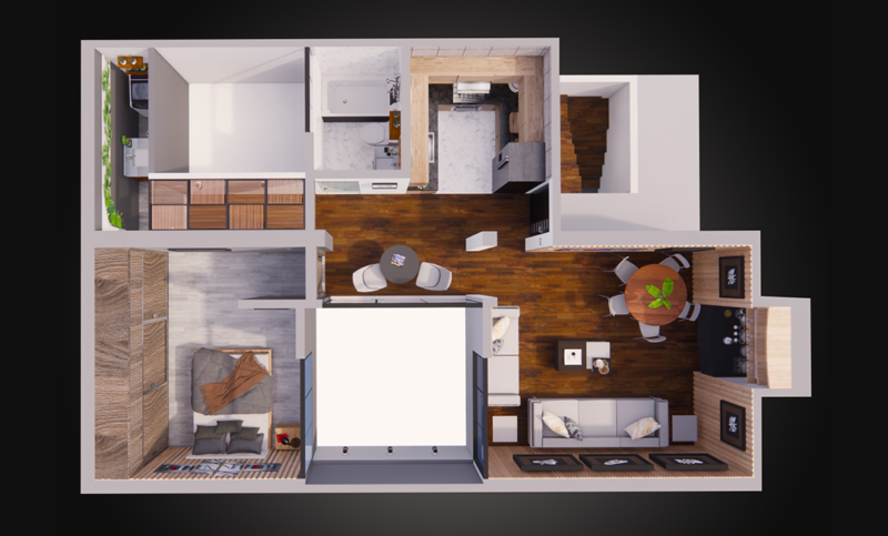 Diseño 3D – Remodelación de Apartamento